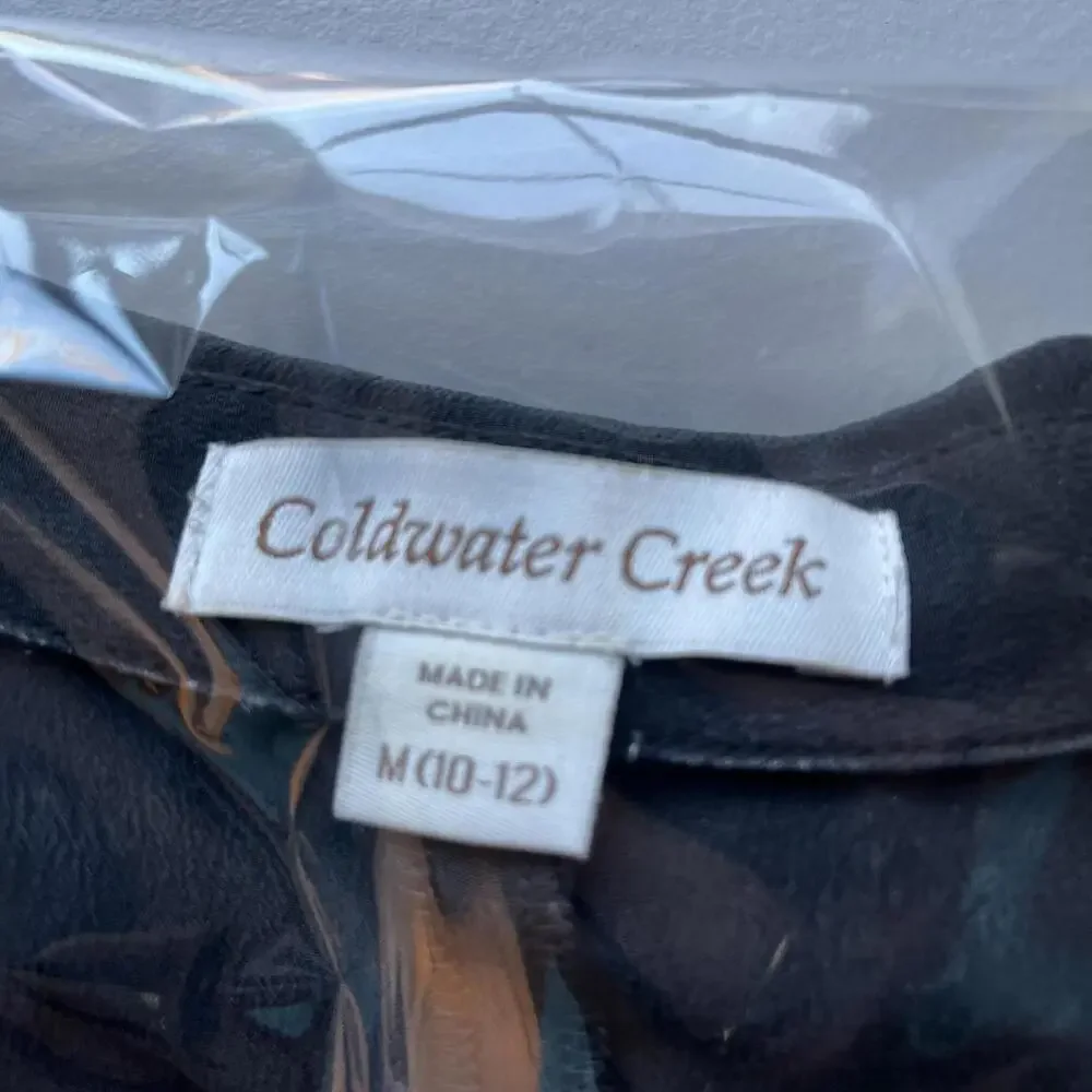 Coldwater Creek Med Black 100% Silk Dress - Picture 8 of 8